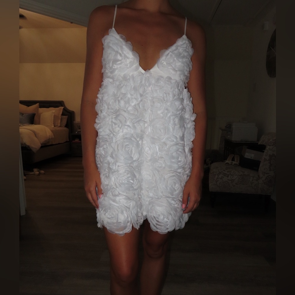 Anthropologie BHLDN White Floral Dress Size S